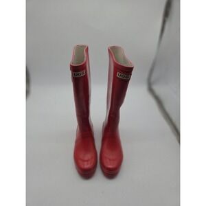 UGG Republic Rain Boots Womens Size 5 Red Rubber Waterproof Knee High Tall